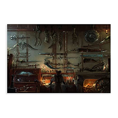 Game Bloodborne Hunter - Póster de lienzo para pared, diseño de cazador de sangre, sin marco, 40 x 60 cm