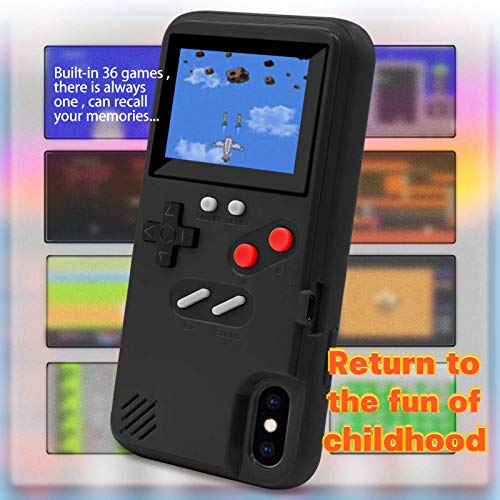 Game Funda para iPhone,Dikkar Estuche Autoamplificado con Cubierta Protectora Retro con 36 Juegos,Pantalla a Color,Estuche para Videojuegos para iPhone X/XS MAX/Xr/6s/7/8P/11/12/13/Pro/Max/Mini