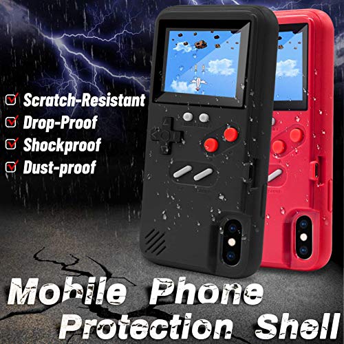 Game Funda para iPhone,Dikkar Estuche Autoamplificado con Cubierta Protectora Retro con 36 Juegos,Pantalla a Color,Estuche para Videojuegos para iPhone X/XS MAX/Xr/6s/7/8P/11/12/13/Pro/Max/Mini