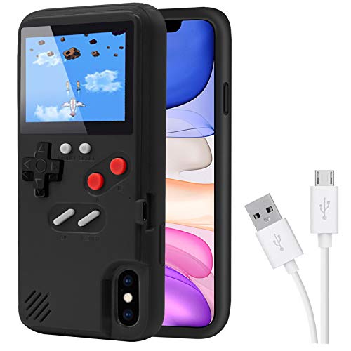 Game Funda para iPhone,Dikkar Estuche Autoamplificado con Cubierta Protectora Retro con 36 Juegos,Pantalla a Color,Estuche para Videojuegos para iPhone X/XS MAX/Xr/6s/7/8P/11/12/13/Pro/Max/Mini