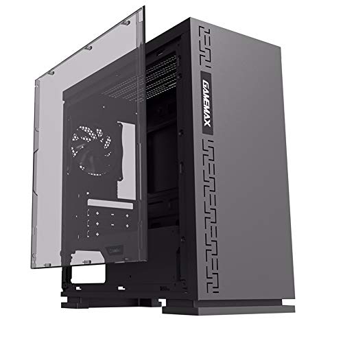 Game Max Expedition-BLK - Caja de Ordenador de sobremesa, Color Negro