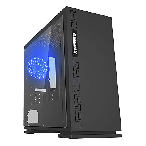 Game Max Expedition-BLK - Caja de Ordenador de sobremesa, Color Negro