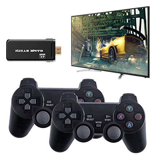 Game Stick,2pc 4K Mando pc inalambrico Game Stick 3500 Consola de Videojuegos Juegos clásicos incorporados Mini Controlador Retro de 8 bits Salida de Reproductor Dual HDMI Joystick Inalámbrico
