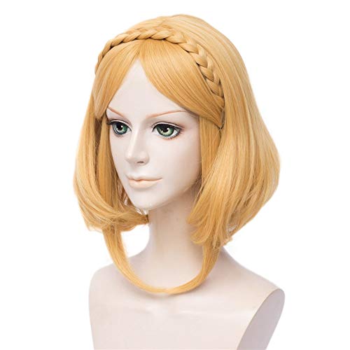 Game The Legend of Zelda Breath of the Wild Princess Zelda Women Short Wig Cosplay Costume Synthetic Hair Halloween Party Wigs