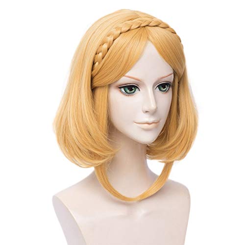 Game The Legend of Zelda Breath of the Wild Princess Zelda Women Short Wig Cosplay Costume Synthetic Hair Halloween Party Wigs