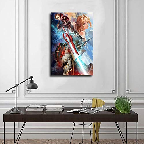Game Xenoblade Crónicas 1 póster de lienzo para pared de 30 x 45 cm, estilo unframe-1