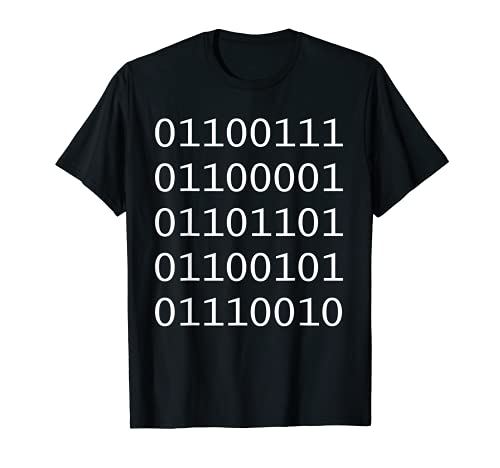 Gamer En Código Binario Programador Divertido Juego Desarrollador Camiseta