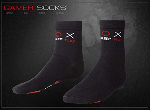 GAMER - Regalos para los jugadores con estilo No molestar estoy juego calcetines I único Stocking Stuffer regalos I novedad calcetines de juego, Red Dnd, talla única