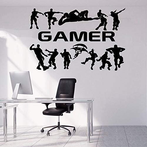 Gamer Vinilo Adhesivo De Pared Para Habitaciones De Niños Decoración De La Casa Ps4 Battle Royale Xbox Mural Poster Gaming Room Decor Wallpaper 57 * 88Cm