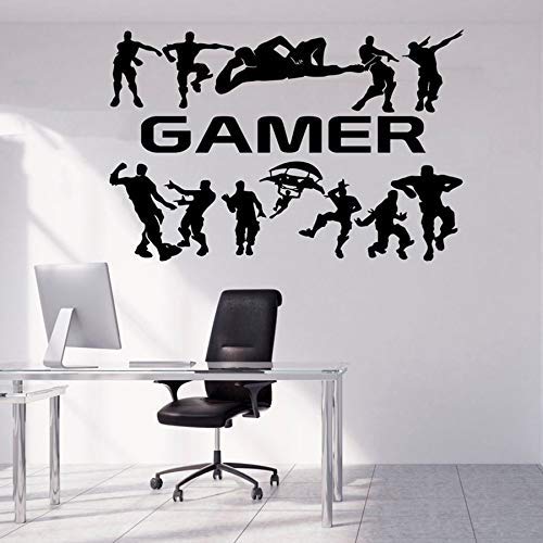 Gamer Vinilo Pegatina De Pared Para Habitaciones De Niños Decoración De La Casa Ps4 Battle Royale Xbox Mural Poster Gaming Room Decor Wallpaper 42 * 65 Cm