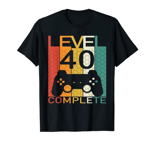 Gaming 40 Años LVL 40 Complete 1981 Nivel 40 Camiseta