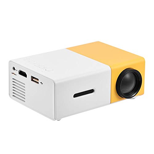 Garsent Proyector LED, 1080P Mini Proyector de Video portátil con PC Portátil USB/TF/AV/HDMI Entrada 1500lm Home Cinema Projector Speake Incorporado para TV Xbox PC.(Orange)