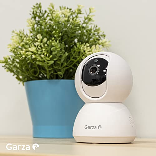 Garza ® Smarthome - Cámara de Vigilancia Interior inteligente Wifi 360°, 720P HD, Visión Nocturna, Detección De Movimiento, Audio Bidireccional, Control remoto a través de app.