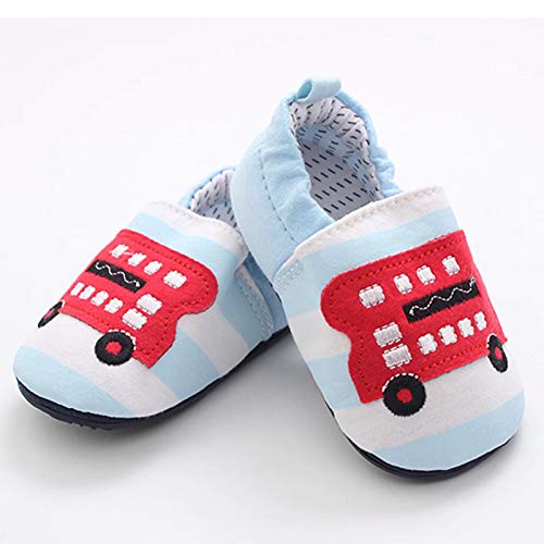 Gavena Zapatos de bebé sin Cordones para Primer Paseo con Suela de Goma Antideslizante Suave 18-24 Meses Bus