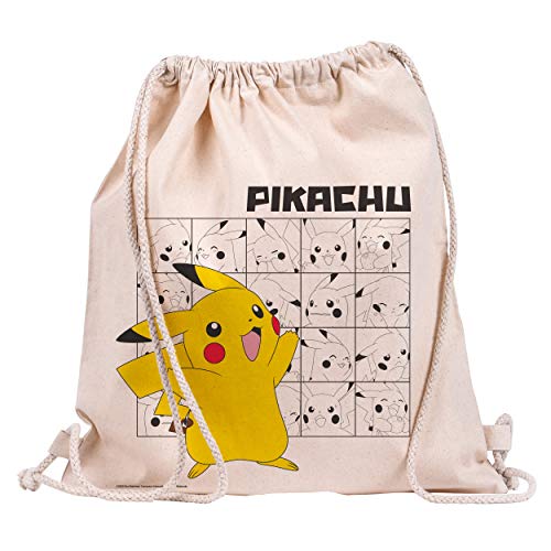 GB eye Eco, Bolsa con Cierre de cordn Unisex Adulto, Multicolor, Pokemon Pikachu Drawstring Bag