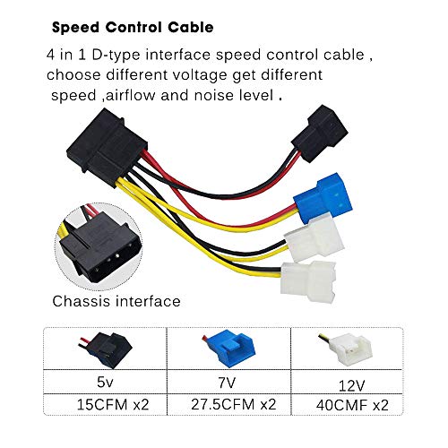 GDSTIME Ventiladores de refrigeración de tarjeta gráfica GPU Case Fan Cooler PCI Slot Fan Triple 92mm 9025 ventiladores para tarjeta de vídeo VGA