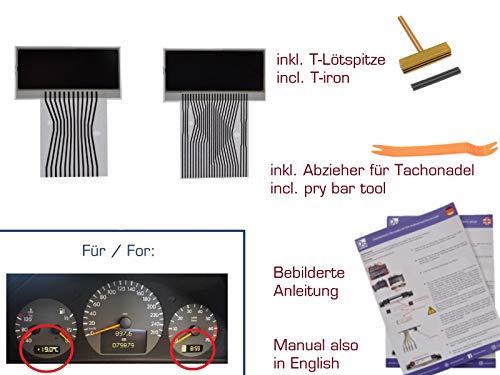 gearworks Set de pantalla para CLK W208/C208 Combo instrument Variante 3 reparación