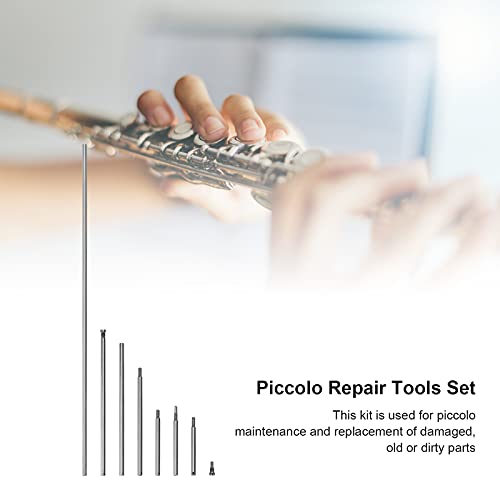Gedourain Juego de repuestos de Piccolo, Material de Metal calificado Juego de Herramientas de reparación de Piccolo para Mantenimiento de Piccolo y reemplazo de daños