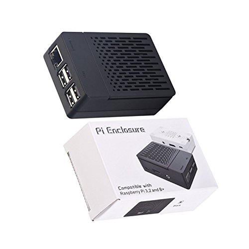 GeeekPi Funda para Raspberry Pi 3 Modelo B+ (B Plus), con Ventilador de refrigeración y disipadores térmicos 3PCS para Raspberry Pi 3/2 Modelo B (no Incluye Placa Raspberry Pi)(Negro)