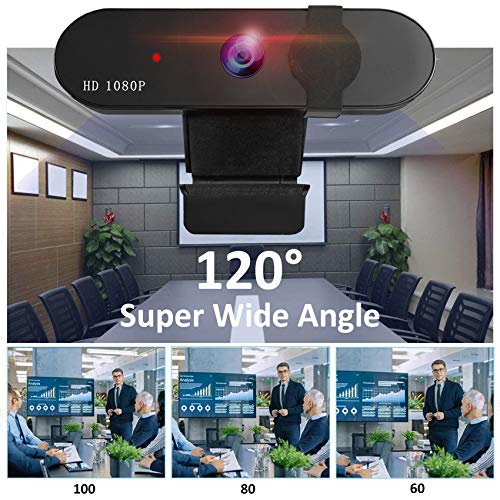 GeekerChip Webcam 1080P Full HD,USB Webcam con Webcam Cover Micrófono Reductor de Ruido y Corrección de iluminación Automática,para PC,Mac,Windows,Portátil,para Twitch Xbox One