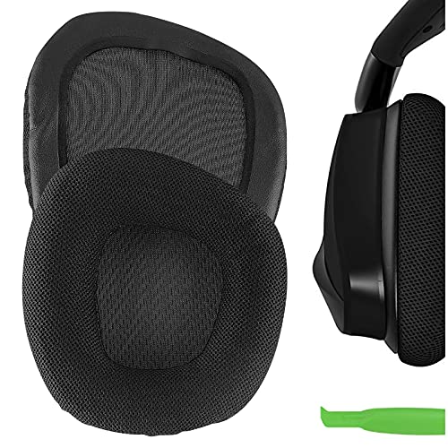 Geekria Almohadillas de repuesto de tela de malla para Corsair VOID PRO, Void, Void Pro RGB, Void Pro RGB SE, Void Elite almohadillas para auriculares, almohadillas para los oídos (negro)