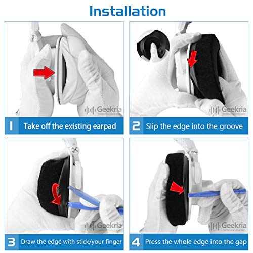 Geekria Almohadillas de Repuesto para AuricularesAudio-Technica ATH-M50 ,Auriculares Almohadillas