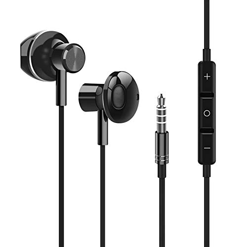 Geekria Auriculares de Diadema para Google Stadia, Xbox One, PS4, teléfonos móviles, PC, Ordenador portátil, Auriculares estéreo con Cable, HiFi estéreo con micrófono y Control de Volumen (Negro)