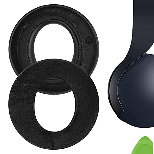 Geekria Comfort Hybrid Velour Almohadillas de repuesto para Sony PlayStation 5 PULSE 3D PS5 Auriculares inalámbricos Auriculares, almohadillas para auriculares (Negro)