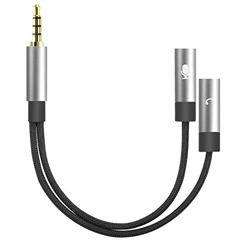 Geekria Headset Adapter Y Splitter 3.5mm Jack Cable for PS4, Xbox One Controller, Playstation VR, Tablet, Notebook, Mobile Phone and Gaming Headsets (1 x 3.5mm Male to 2 x 3.5mm Female)