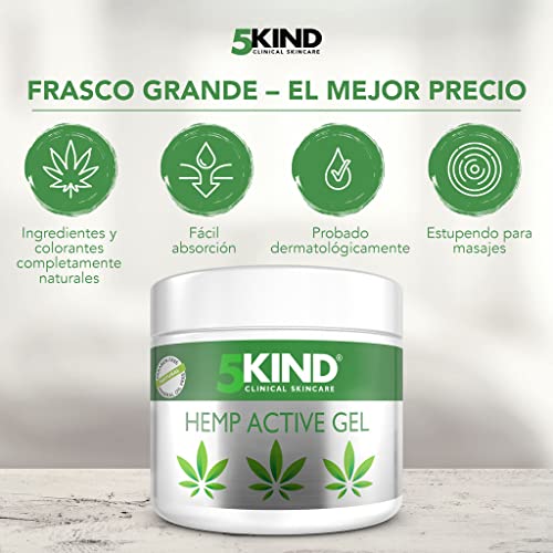 Gel de Cáñamo Alivio Activo para Músculos y Articulaciones- Gran Poder Calmante Fórmula con Aceite de Cannabis Rica en Extractos Naturales Para el Alivio de Pies, Rodillas, Espalda, Hombros (300ml)