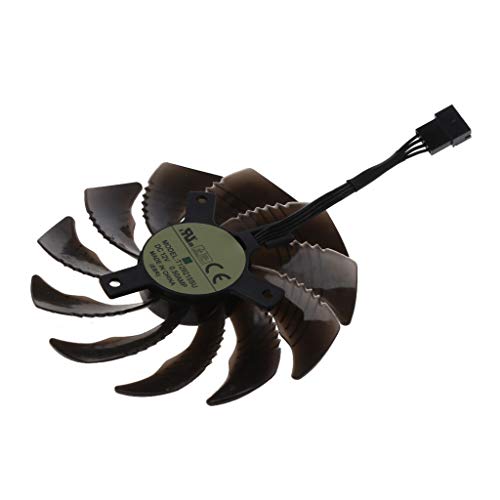 geneic Ventilador de enfriamiento de 88 mm T129215SU de 4 pines para Gigabyte GTX 1050 1060 1070 960 RX 470 480 570 580 ventilador de refrigeración de tarjeta gráfica