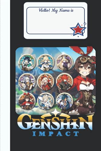 Genshin Impact Book: Notebook | Genshin Impact Notebook for Gamer...6x9 inches (114 Pages)