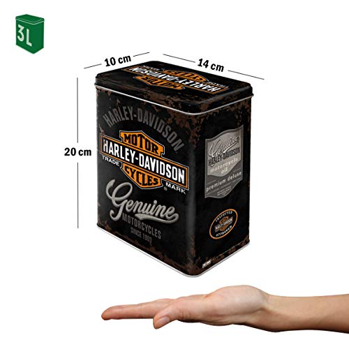 Genuine Harley Davidson logo - Caja de almacenamiento 10x14x20 cm