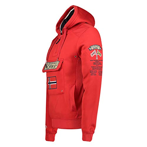 Geographical Norway - Sudadera DE Hombre GYMCLASS Rojo S