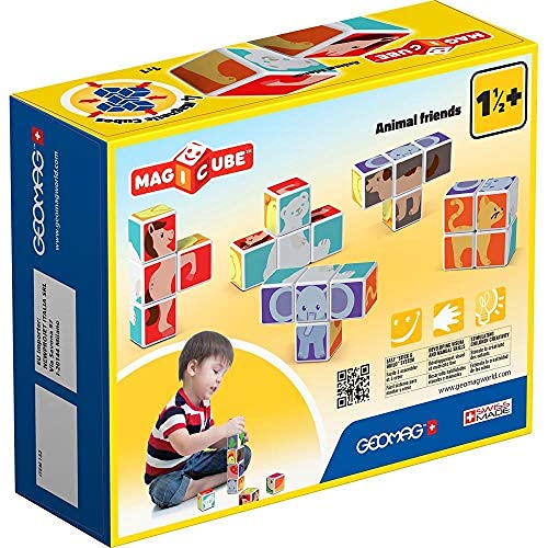 Geomag- Magicube Juguete de construcción, Multicolor, 4 Piezas (132) , color/modelo surtido