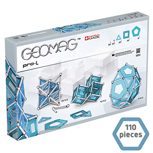 Geomag Pro-L Construcciones magnéticas y juegos educativos, 110 Piezas (24), Multicolor