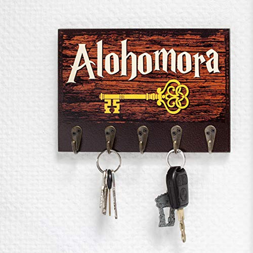 getDigital Colgador para Llaves Alohomora | Organizador Cuelga Llaves Pared con 5 Ganchos de Metal | 21x15cm