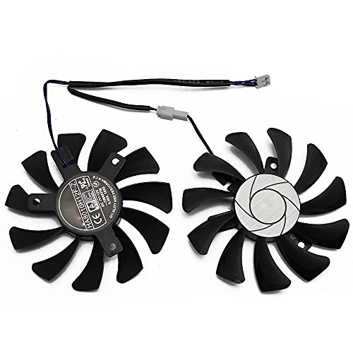 Gfhrisyty HA8010H12F-Z 75MM 2Pin GTX1050Ti GPU Cooler Ventilador doble para MSI Geforce GTX 1050Ti GTX-1050-Ti-4GT-OC(1 unidad)