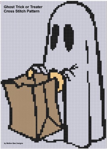 Ghost Trick or Treater Cross Stitch Pattern (English Edition)