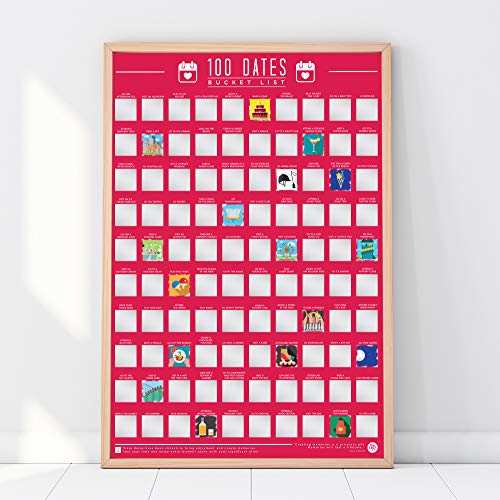Gift Republic 100 Dates Bucket List-Póster para rascar, Rosa, A2