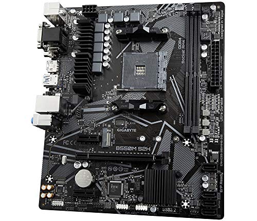 Gigabyte Technology B550M S2H mATX Mainboard Sockel AM4 M.2/HDMI/DVI/VGA/USB 3.2 (Gen1)
