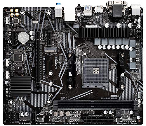 Gigabyte Technology B550M S2H mATX Mainboard Sockel AM4 M.2/HDMI/DVI/VGA/USB 3.2 (Gen1)