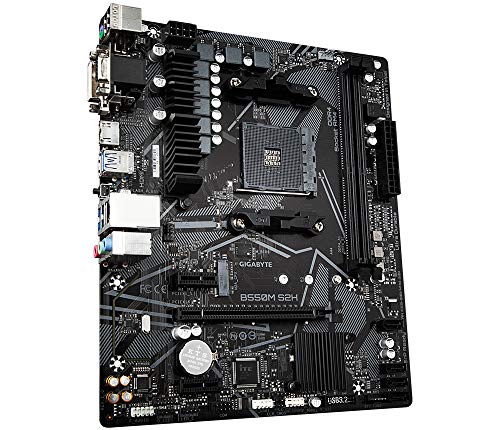 Gigabyte Technology B550M S2H mATX Mainboard Sockel AM4 M.2/HDMI/DVI/VGA/USB 3.2 (Gen1)