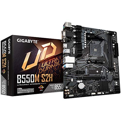 Gigabyte Technology B550M S2H mATX Mainboard Sockel AM4 M.2/HDMI/DVI/VGA/USB 3.2 (Gen1)