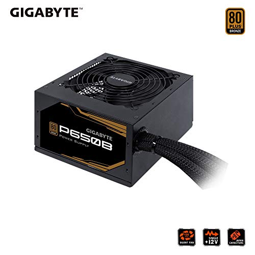 Gigabyte Technology P650B – Fuente de alimentación (650W, 80 Plus Bronze, Active PFC, EU), negro