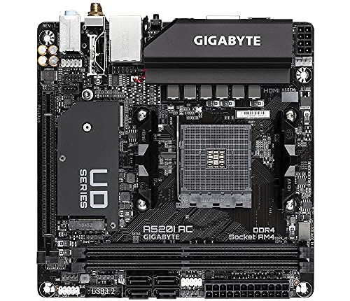 Gigabyte Technology Placa Base A520I AC 1.1 AM4 MITX 2XDDR4, Multicolor