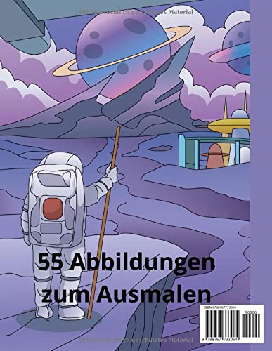 GIGANTISCHE GALAXIE (Deutsche Edition): GROSSES GIGANTISCHES GALAXIE-MALBUCH I 55 Seiten zum Ausmalen I Entspannende Ausmalbücher I Ein tolles Geschenk für Alien-Fans
