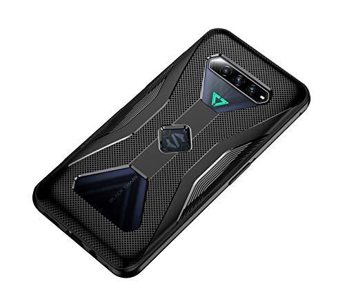 GIOPUEY Funda Compatible con Xiaomi Black Shark 4/4 Pro/4S/4S Pro, Material de TPU es Ultra-Delgado Case [Resistente al Desgaste] [Antideslizante] Cover - Negro
