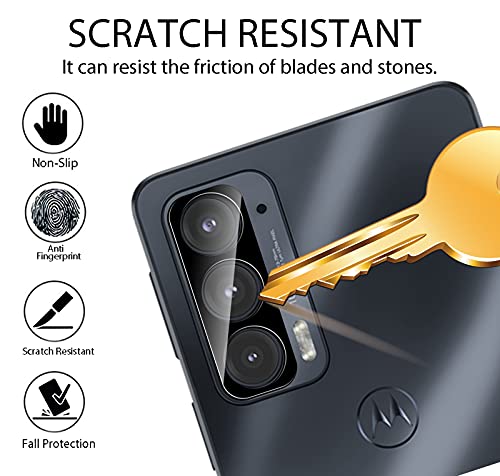 GIOPUEY Protector Cámara Compatible con Motorola Edge 20, [2 Pack] 2.5D Vidrio Templado [Resistente a Rayones] [9H Durezza] Protector de Lente de cámara para Motorola Edge 20