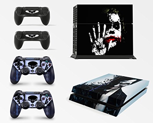 giZmoZ n gadgetZ Skin Adhesivo de Vinilo de Dark Joker de Batman de GNG para la Consola PS4 + Set de 2 Skins para los Controladores